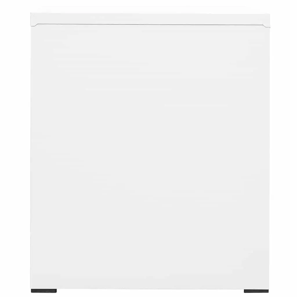 Filing Cabinet 2 Drawer Steel White Office Storage 46x62x72.5cm