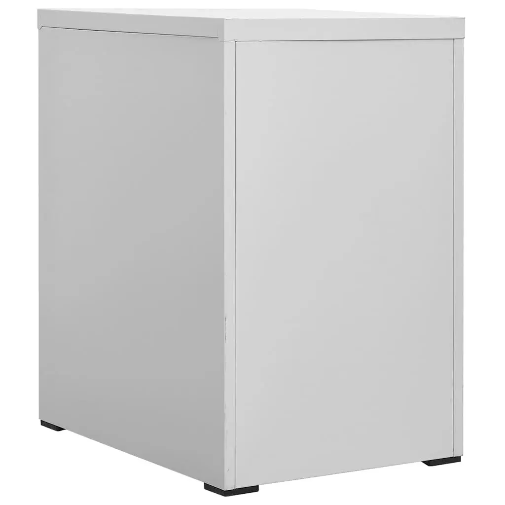Steel Filing Cabinet 2 Drawer Light Grey Durable Storage Organizer Office
