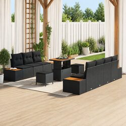 Stylish 10 Piece Modular Patio Sofa Set with Cushions