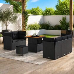 Modular 8-Piece Garden Sofa Set with Steel Frame