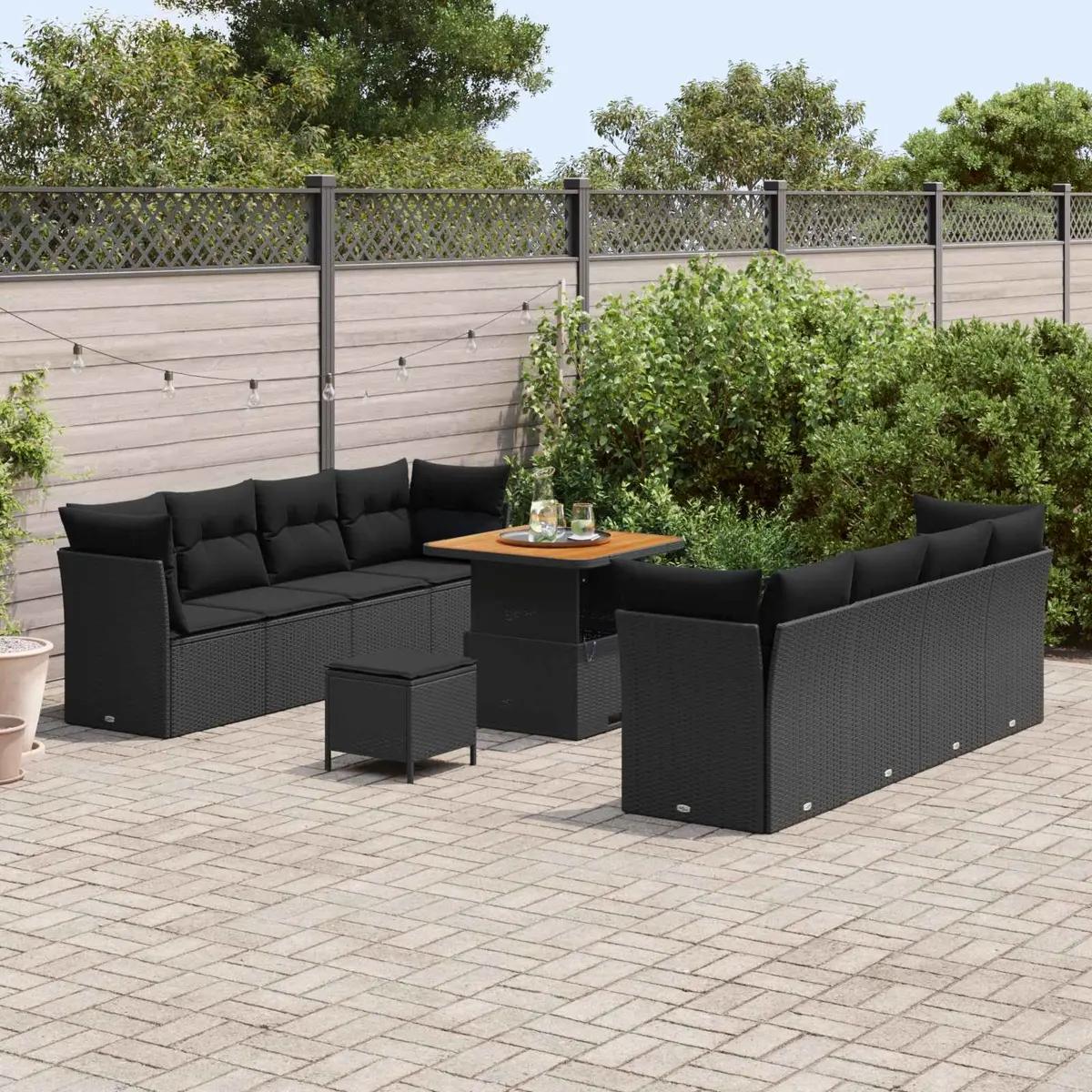 11 Piece Modular Outdoor Garden Sofa Set