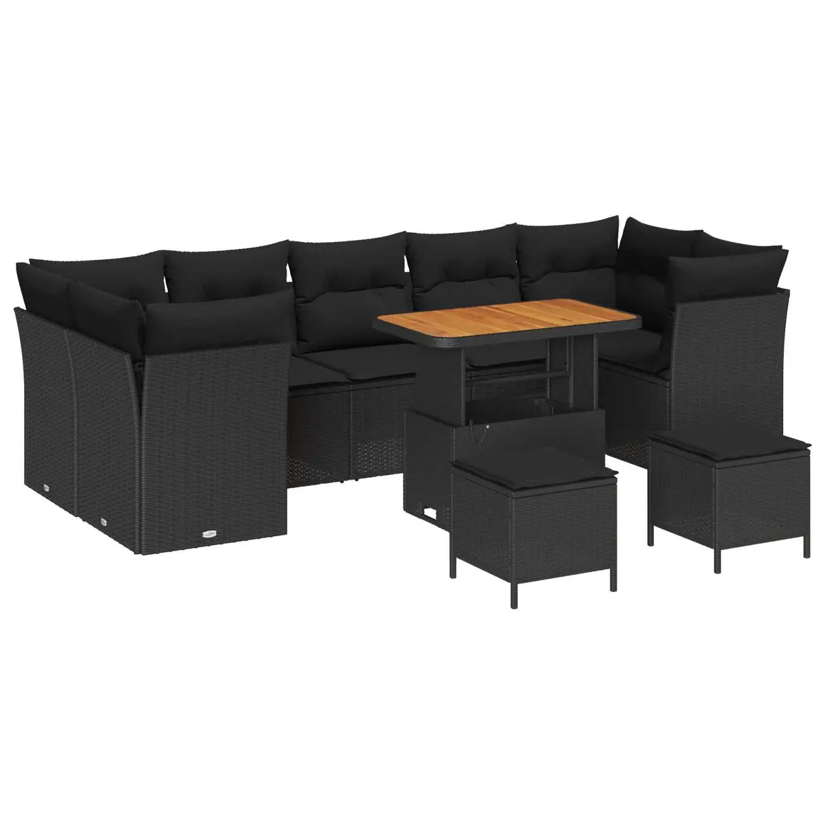 Modular Garden Sofa Set with Storage Benches
