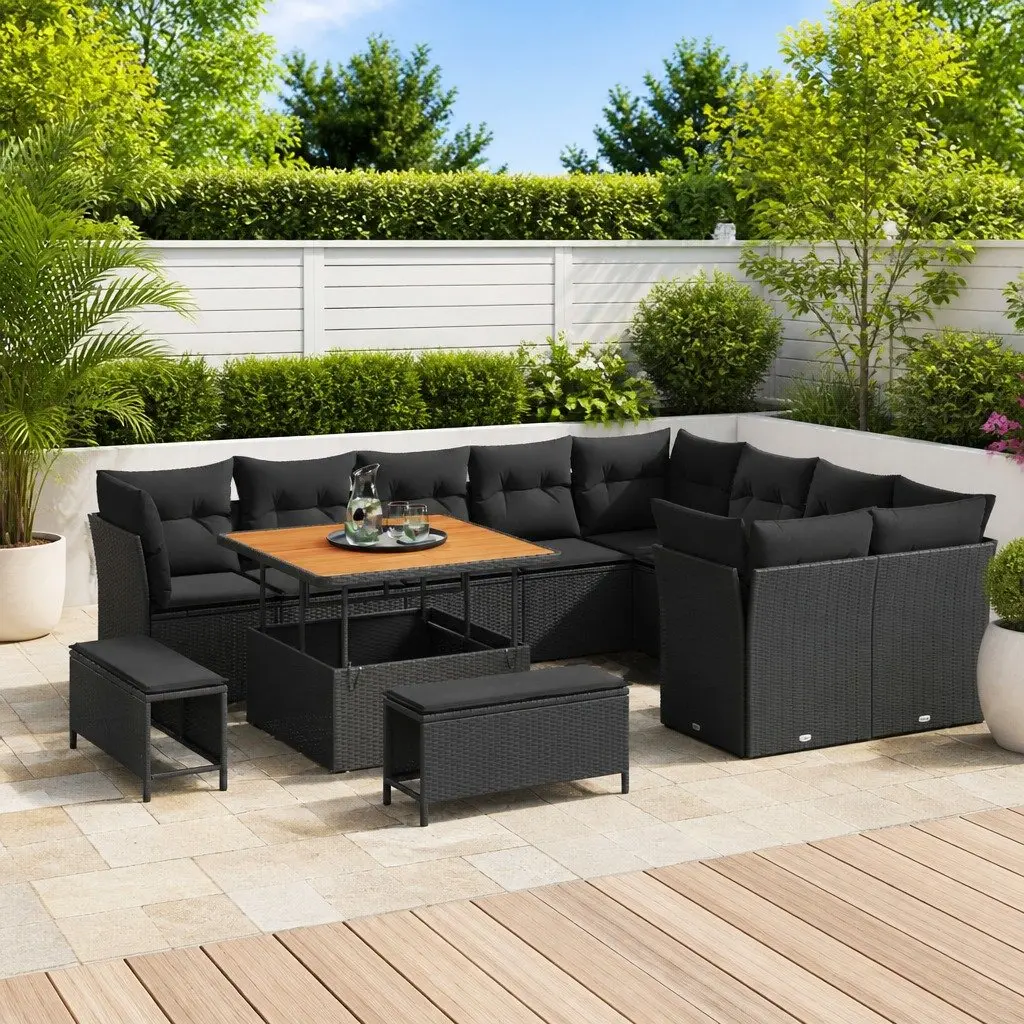 Modular Garden Sofa Set with 12 Pieces