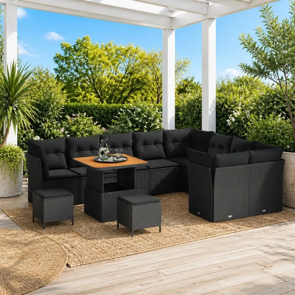 Modular Garden Sofa Set with Storage Cushions