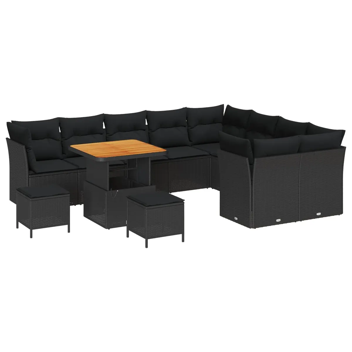 Modular Garden Sofa Set with Storage Cushions
