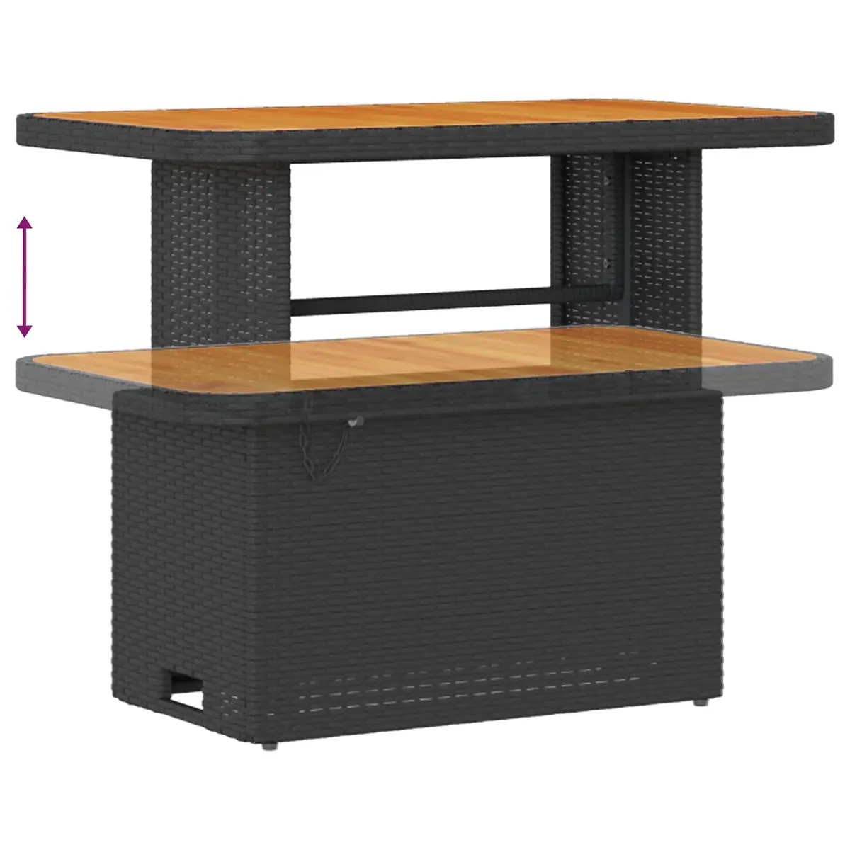 Modular Garden Sofa Set with Storage Cushions Outdoor Seating Black 12 Pieces