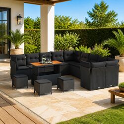 Premium 14-Piece Outdoor Garden Sofa Set with Cushions