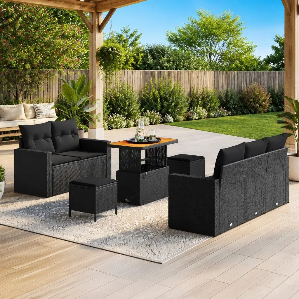 8-Piece Modular Garden Sofa Set with Storage