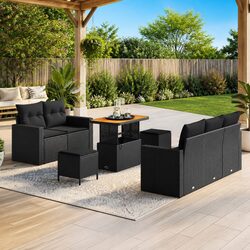 Stylish 8-Piece Modular Garden Sofa Set with Storage