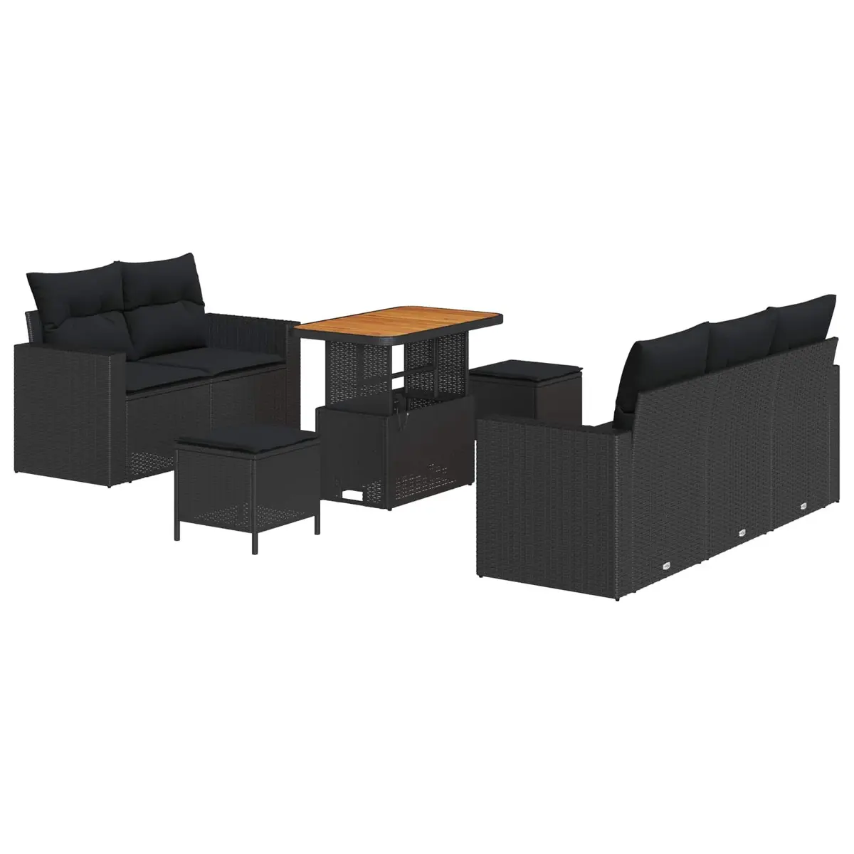 8-Piece Modular Garden Sofa Set with Storage