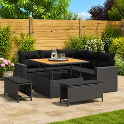 Durable 9-Piece Garden Sofa Set with Modular Design