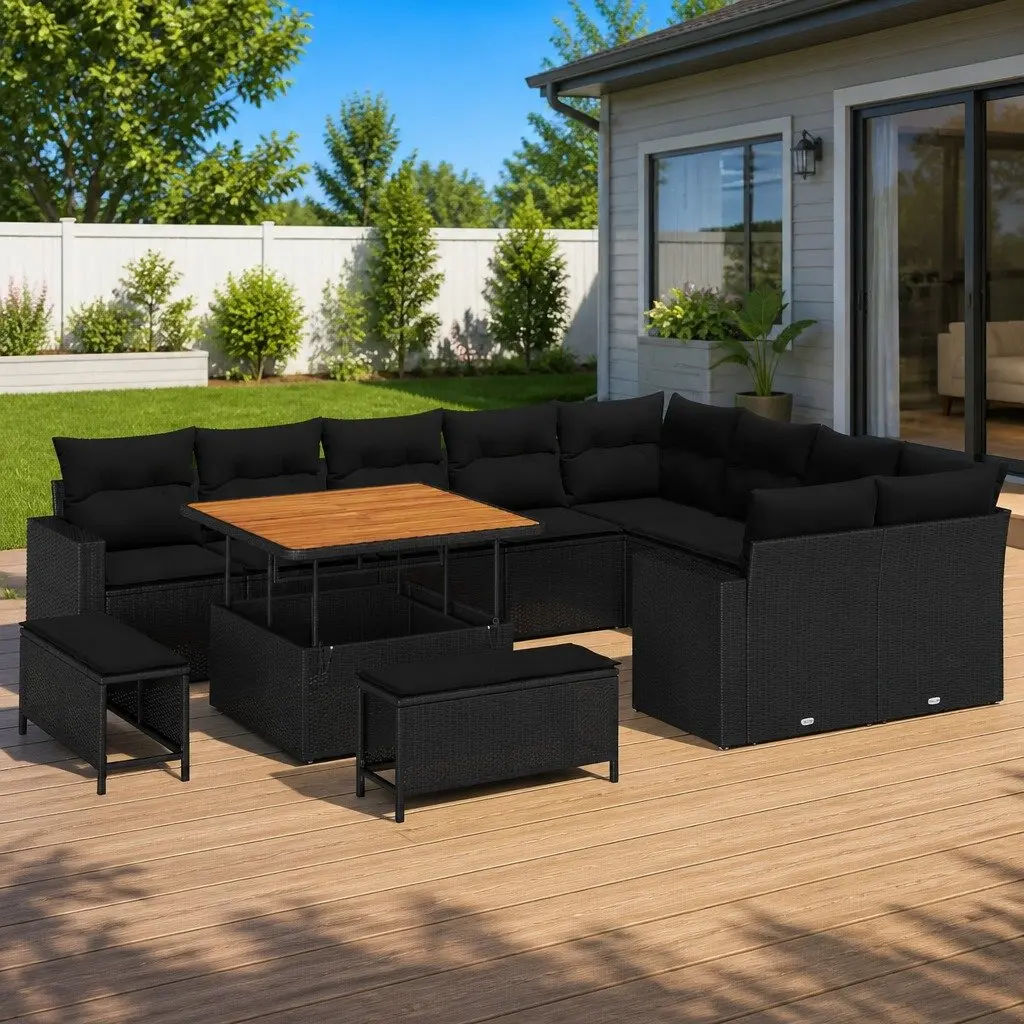 Modular Outdoor Sofa Set with Weather-Resistant Cushions