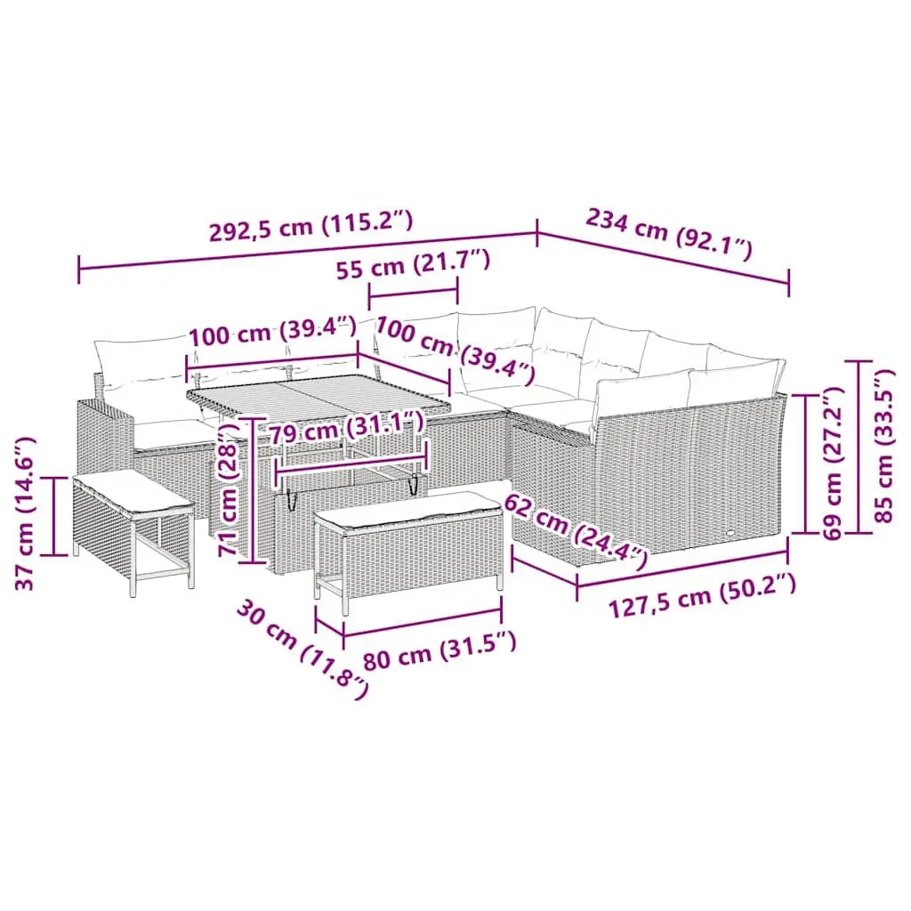 Modular Outdoor Sofa Set with Weather-Resistant Cushions