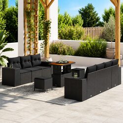 10-Piece Modular Outdoor Sofa Set with Cushions