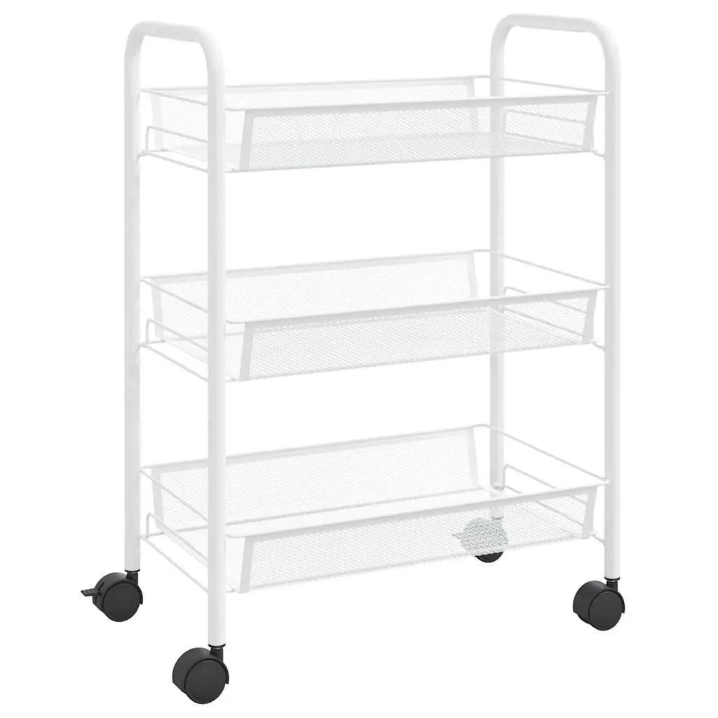 3-Tier Kitchen Trolley with Wheels and Brakes