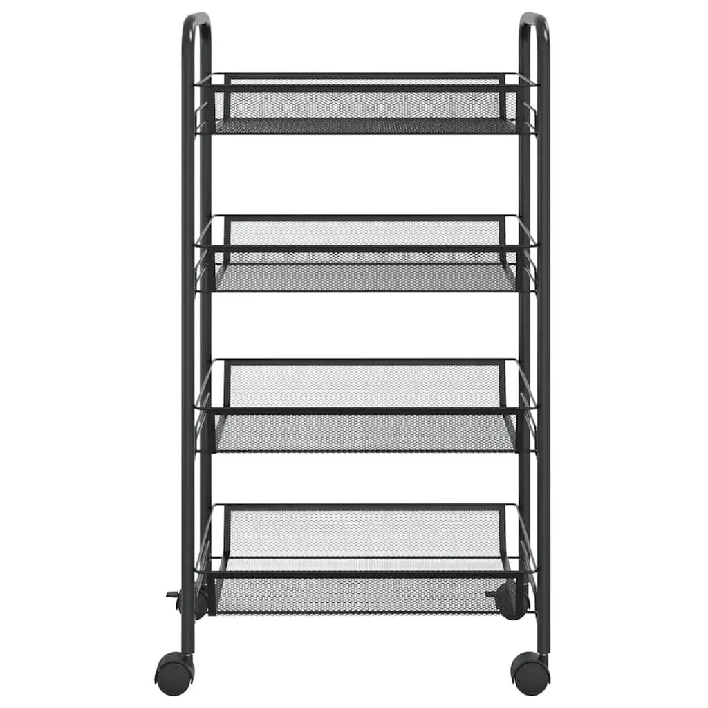 4-Tier Kitchen Trolley with Removable Baskets