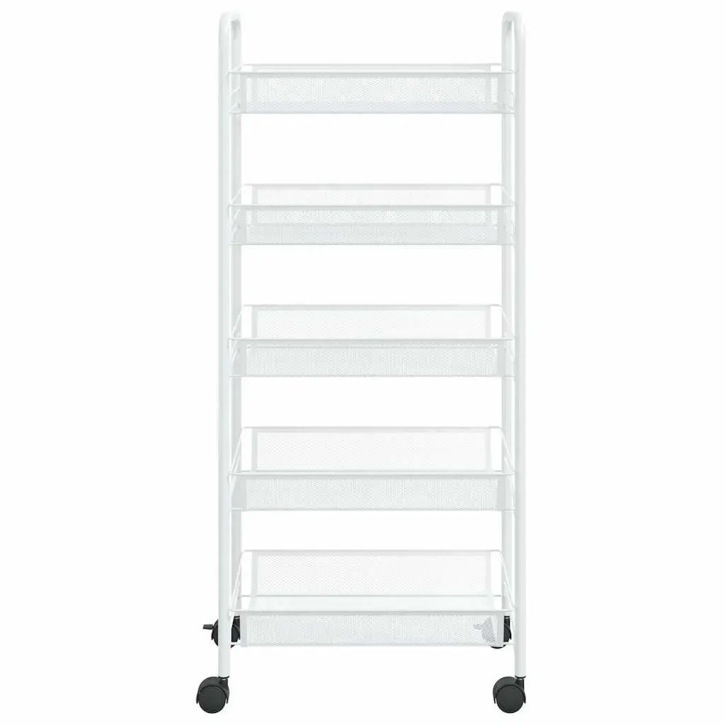 5-Tier Kitchen Trolley with Removable Mesh Baskets