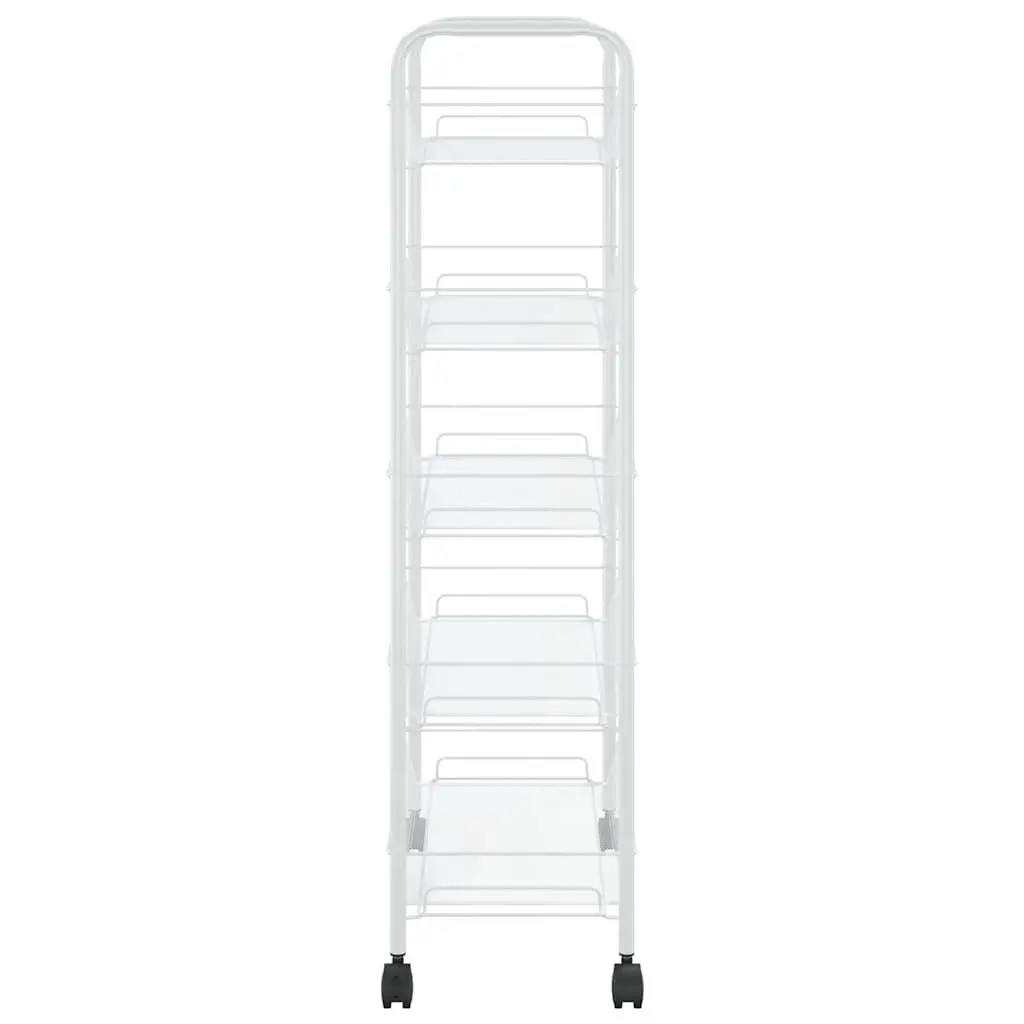 5-Tier Kitchen Trolley with Removable Mesh Baskets