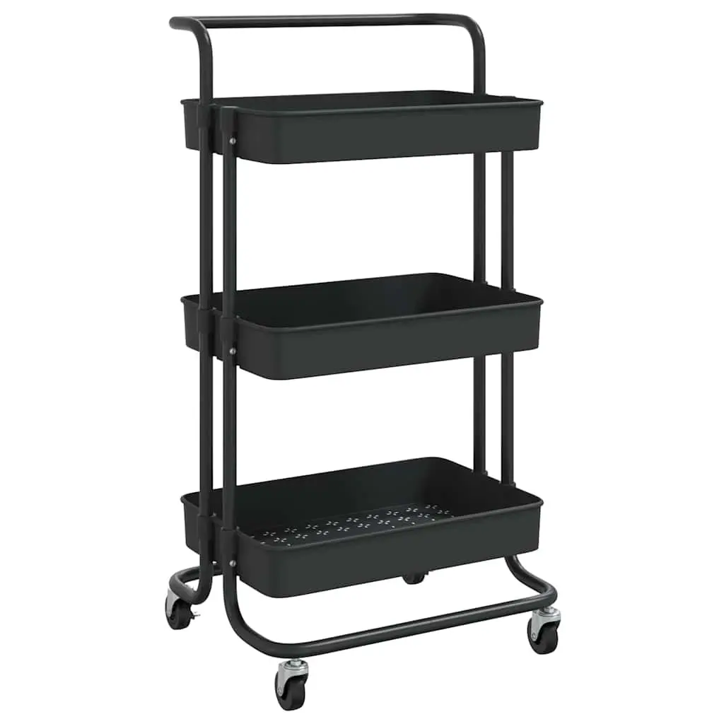 3-Tier Kitchen Trolley Organiser with Handle