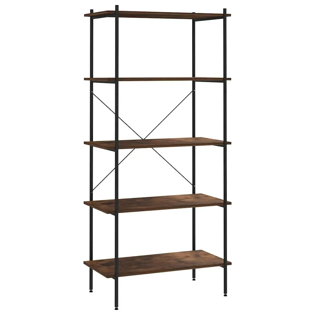 5-Tier Shelving Unit in Black for Organizing
