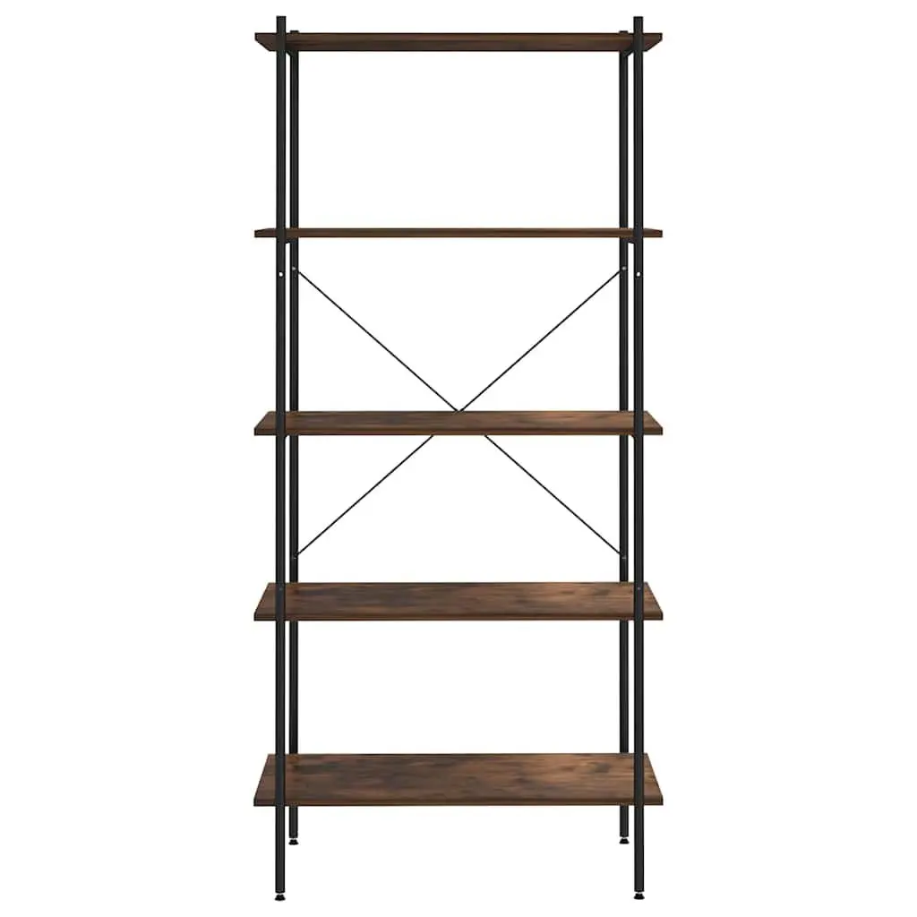 5-Tier Shelving Unit in Black for Organizing