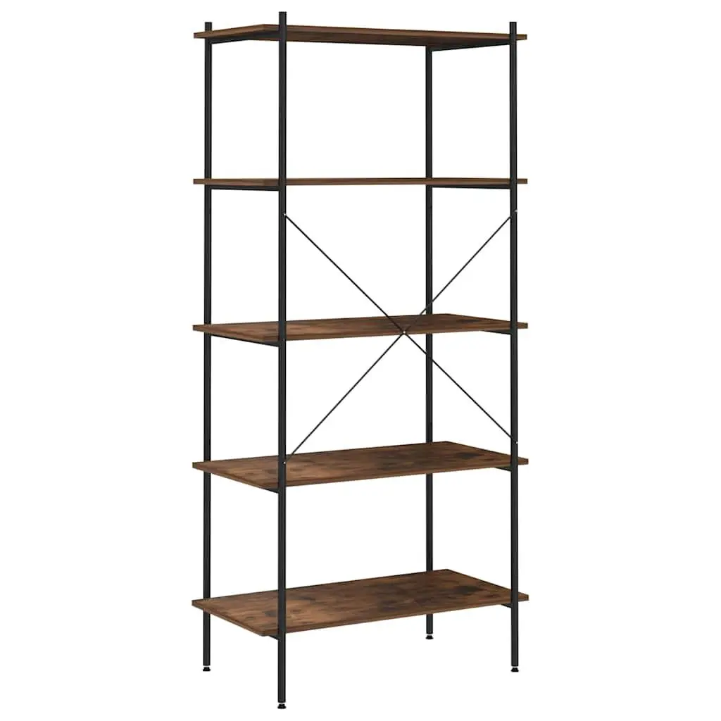 5-Tier Shelving Unit in Black for Organizing