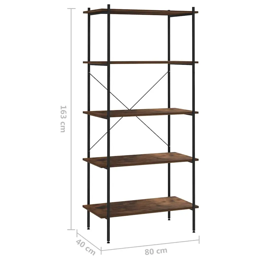 5-Tier Shelving Unit in Black for Organizing