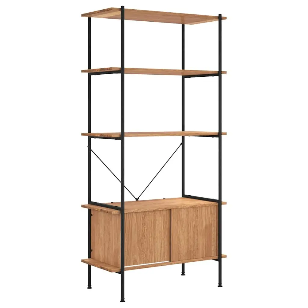 5-Tier Steel Shelving Unit with Cabinet Storage