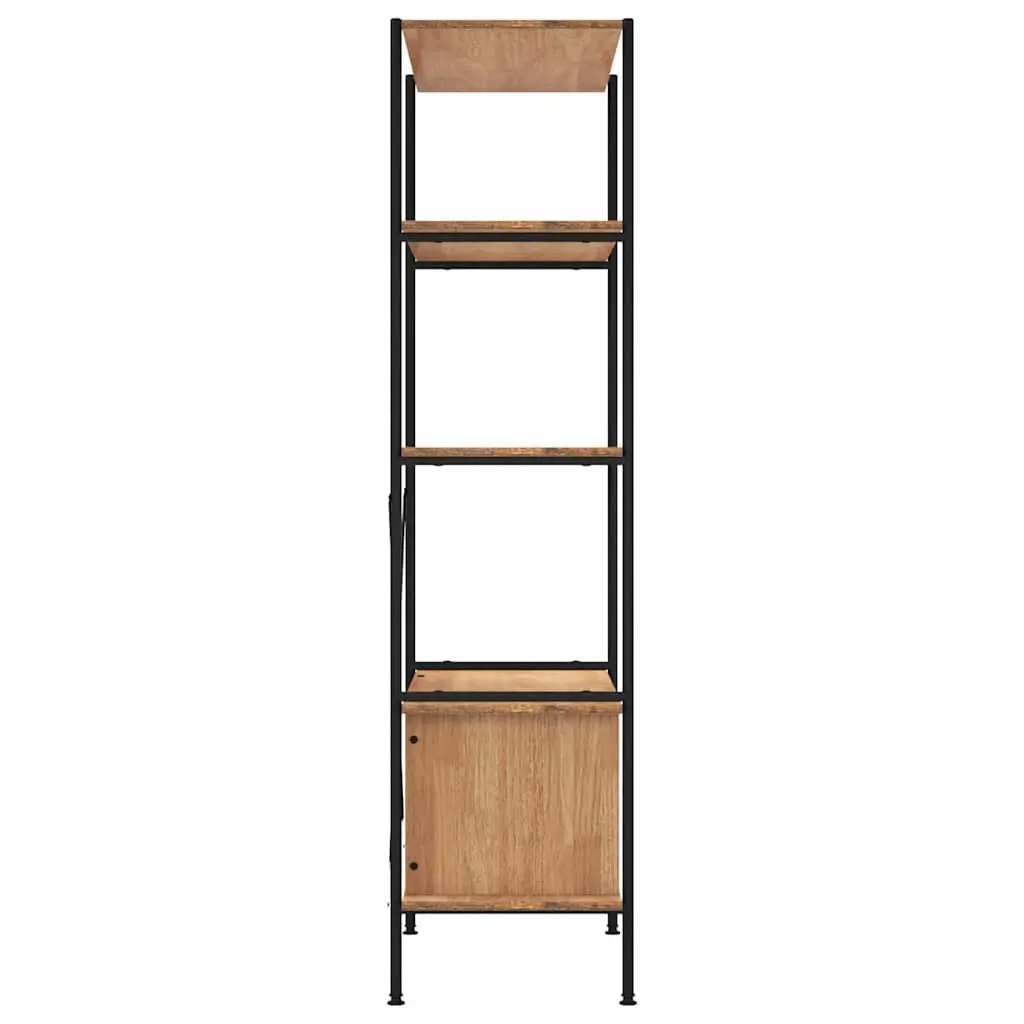 5-Tier Steel Shelving Unit with Cabinet Storage