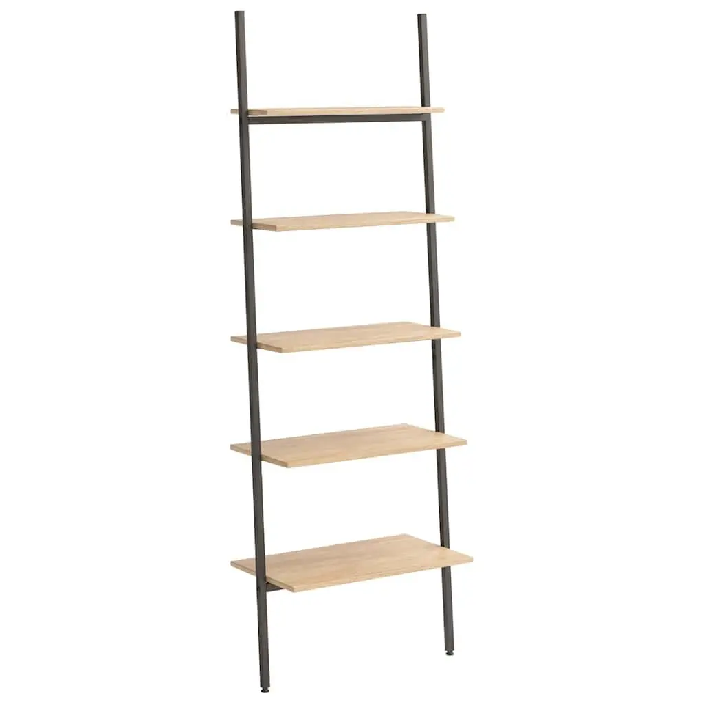 5-Tier Shelf Steel Frame 64W x 34D x 185.5H cm Brown Black