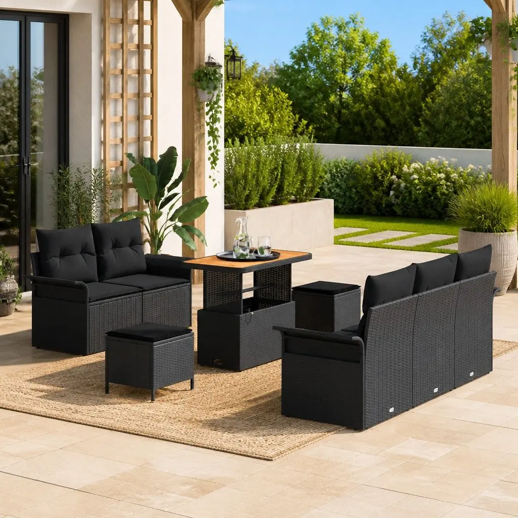 8 Piece Garden Sofa Set with Storage