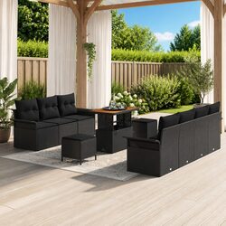 Durable 10-Piece Modular Rattan Garden Sofa Set