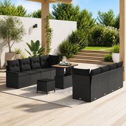 Premium Modular Rattan Garden Sofa Set with Storage