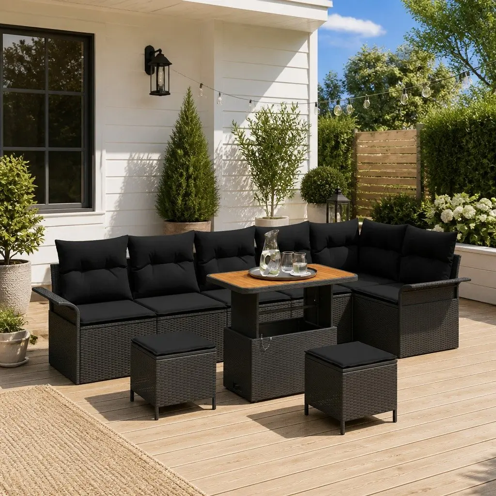 9-Piece Modular Outdoor Garden Sofa Set