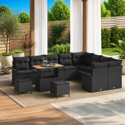 Durable Modular Garden Sofa Set with Storage, 12 Pieces