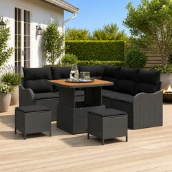 Stylish 8-Piece Outdoor Garden Sofa Set with Storage