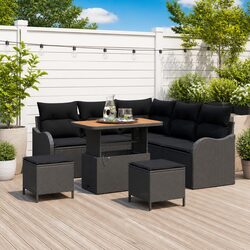 8-Piece Modular Outdoor Garden Sofa Set with Storage