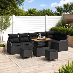 Modular 9 Piece Outdoor Garden Sofa Set with Storage