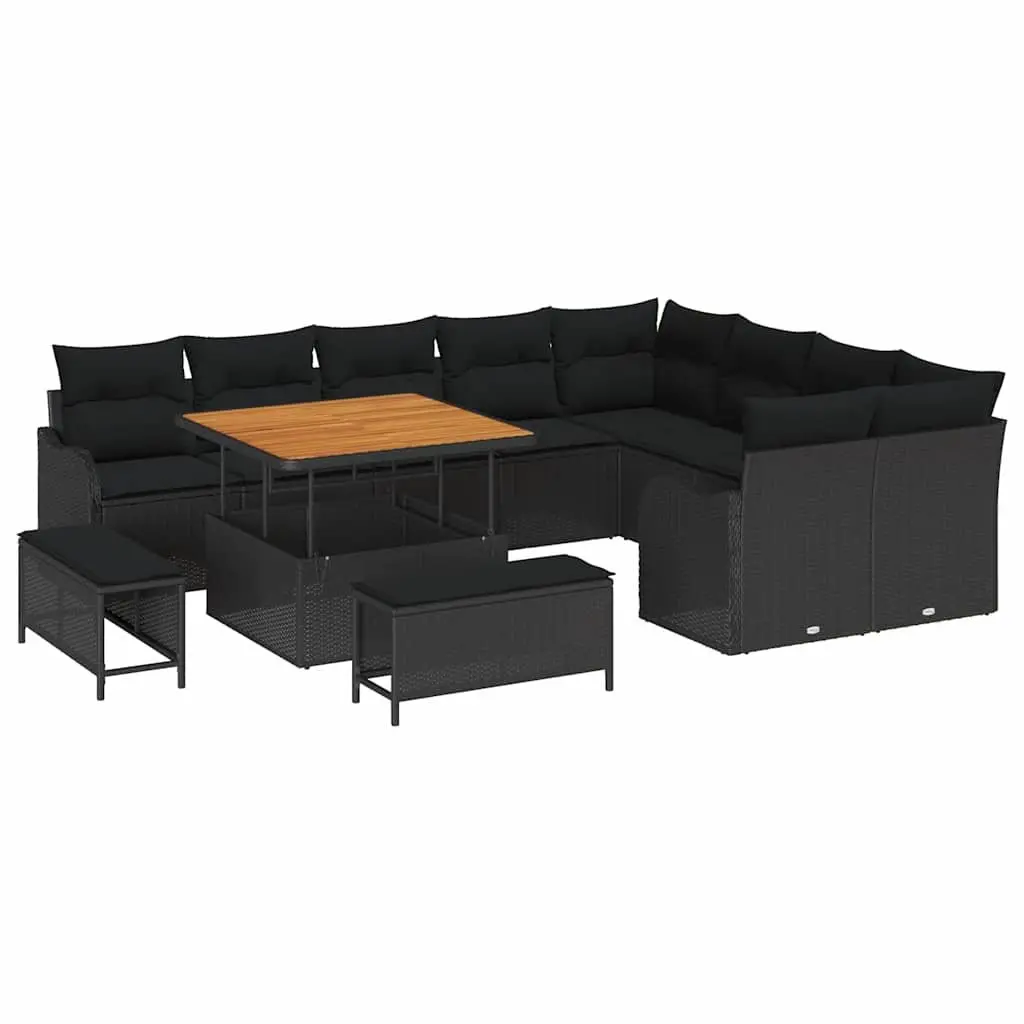 12-Piece Modular Outdoor Sofa Set with Storage