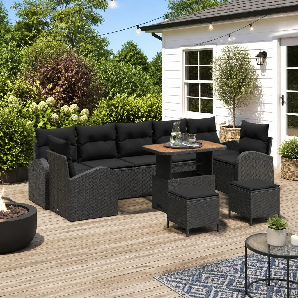 Modular Rattan Sofa Set for Outdoor Use
