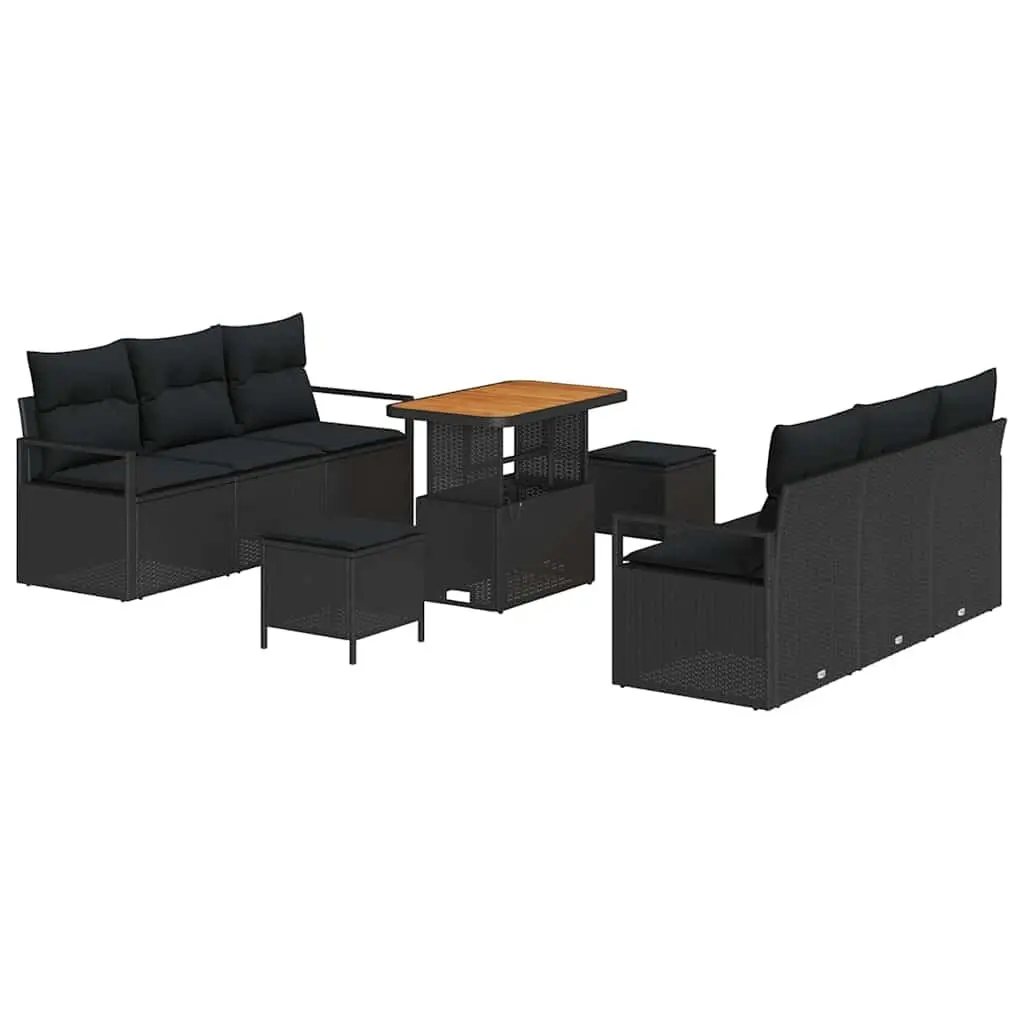 9 Piece Modular Outdoor Garden Sofa Set with Storage