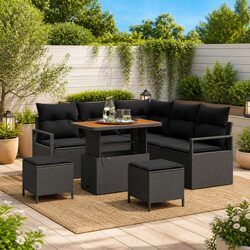 Modular Rattan Sectional Sofa Set for Outdoor Living