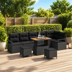 High-Quality 9-Piece Modular Outdoor Sofa Set with Storage
