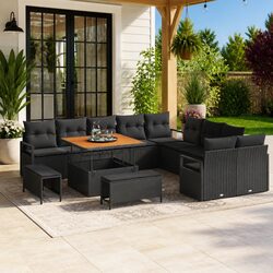 Premium Outdoor 13-Piece Garden Sofa Set with Storage
