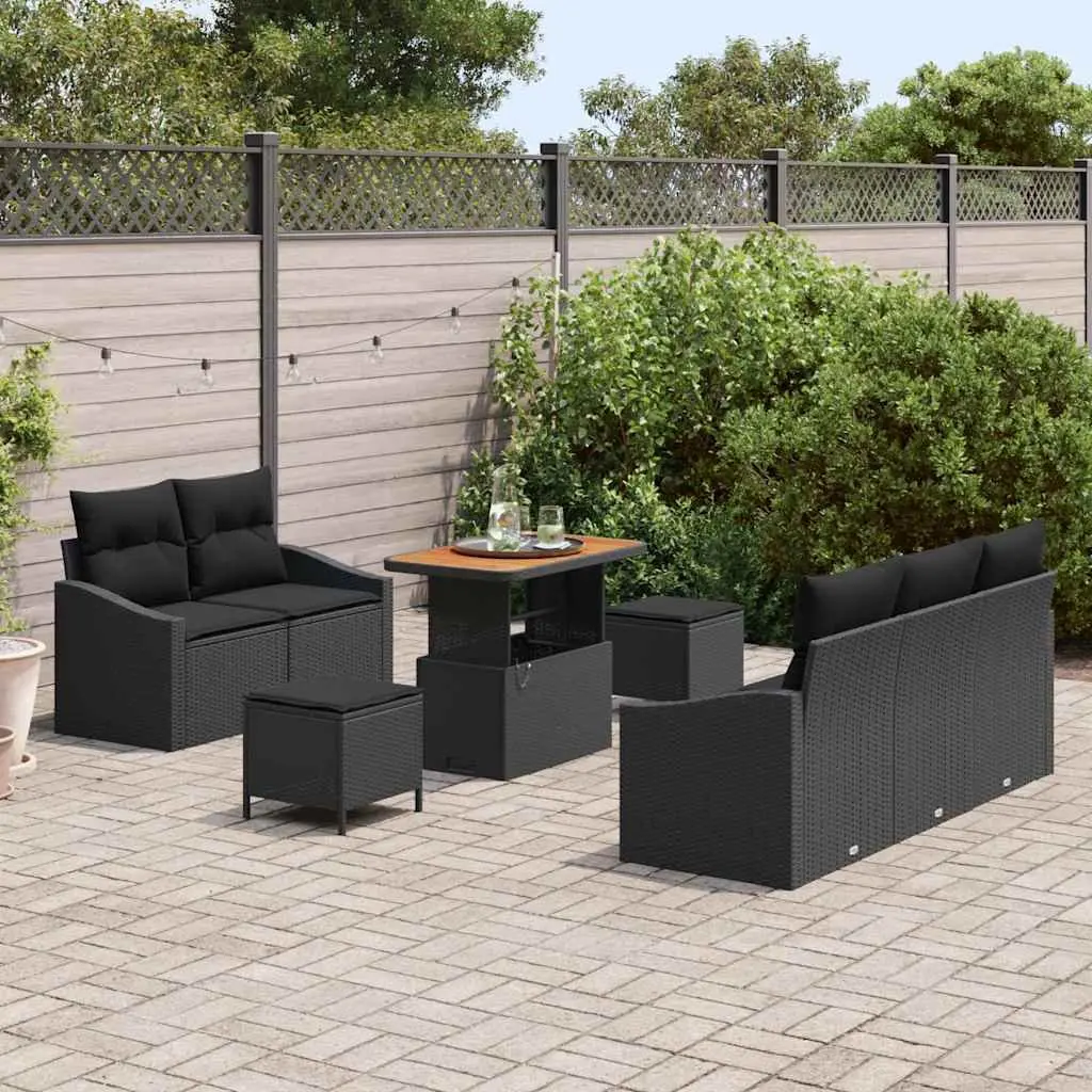 8-Piece Outdoor Modular Sofa Set with Storage