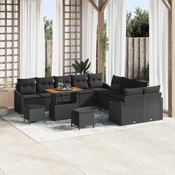 Premium Modular Outdoor Garden Sofa Set 13pcs Black