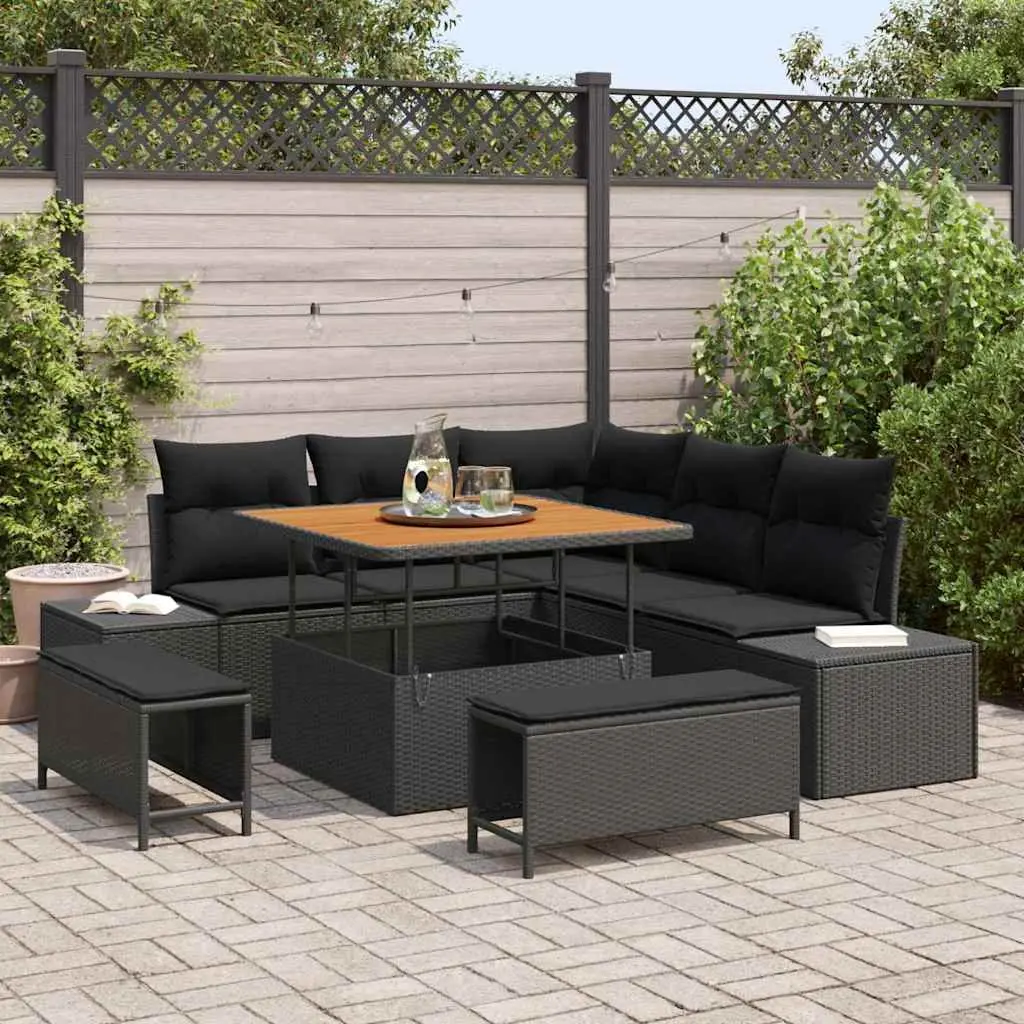 8-Piece Outdoor Garden Sofa Set with Storage