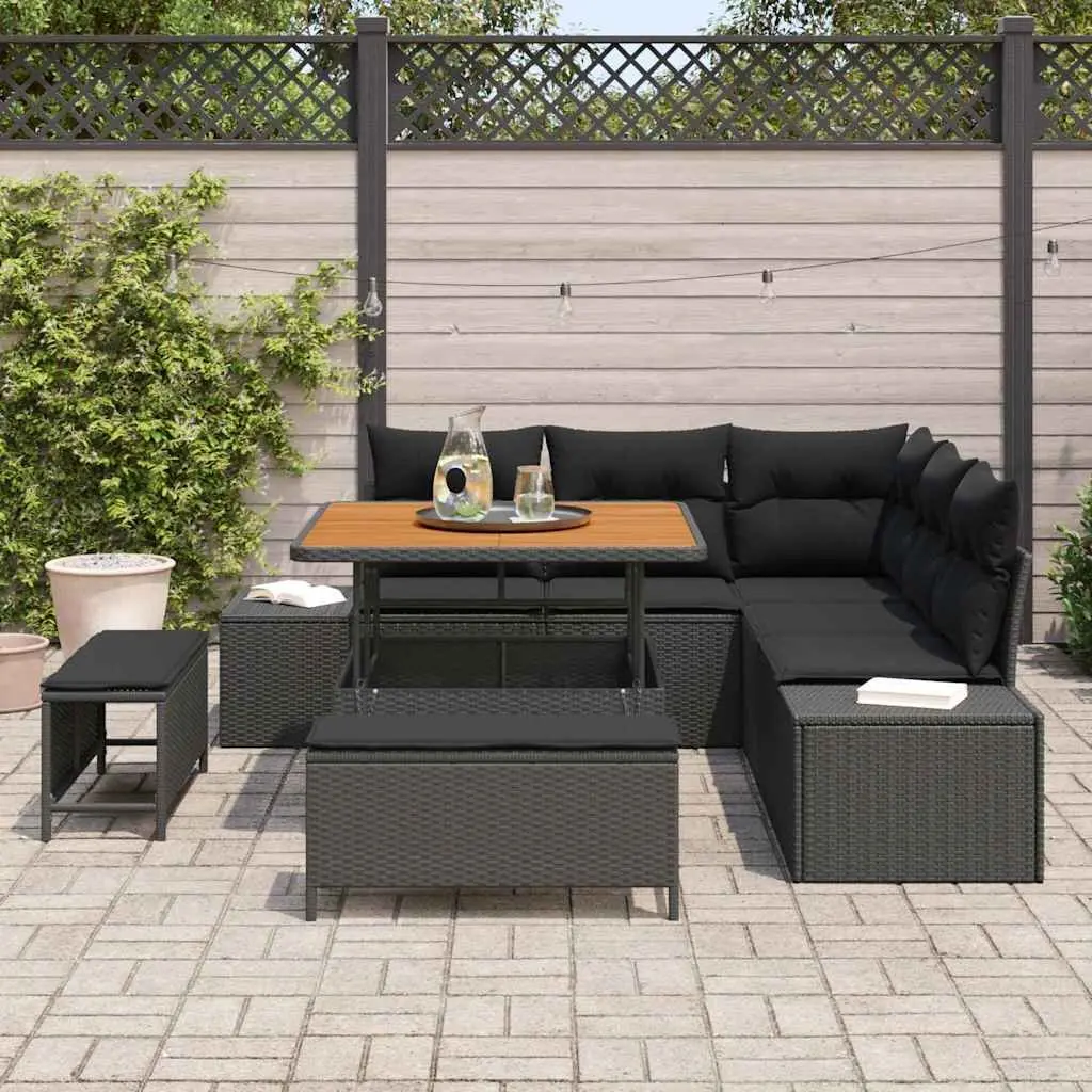 8-Piece Outdoor Garden Sofa Set with Storage