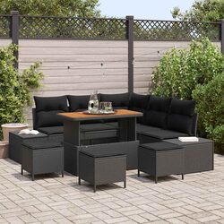 Sturdy 9-Piece Outdoor Modular Sofa Set for Relaxation