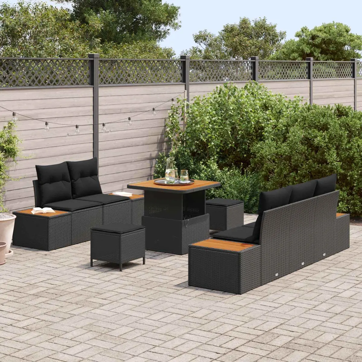 8-Piece Modular Garden Sofa Set for Outdoor Spaces